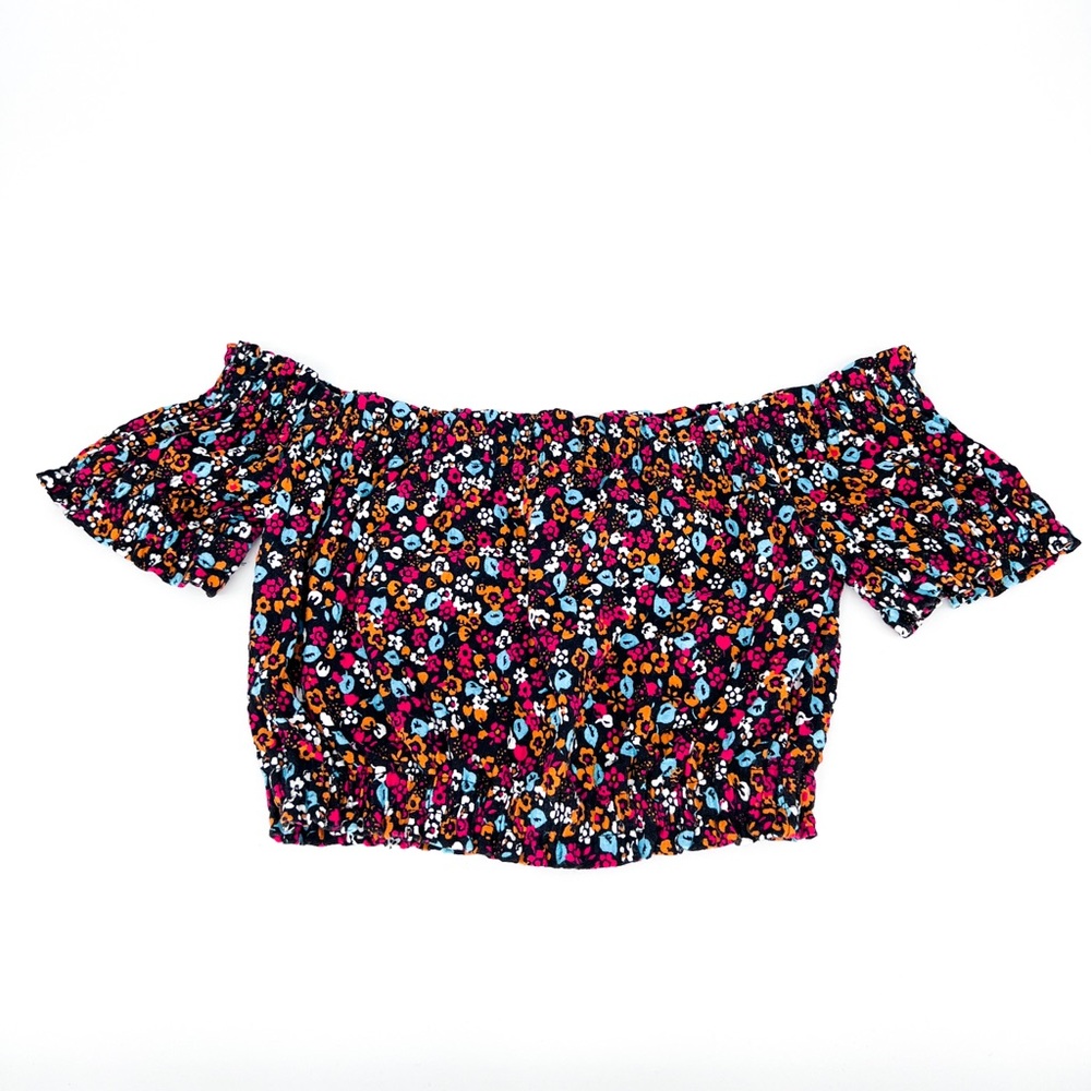 Flower pattern Topshop cropped top S